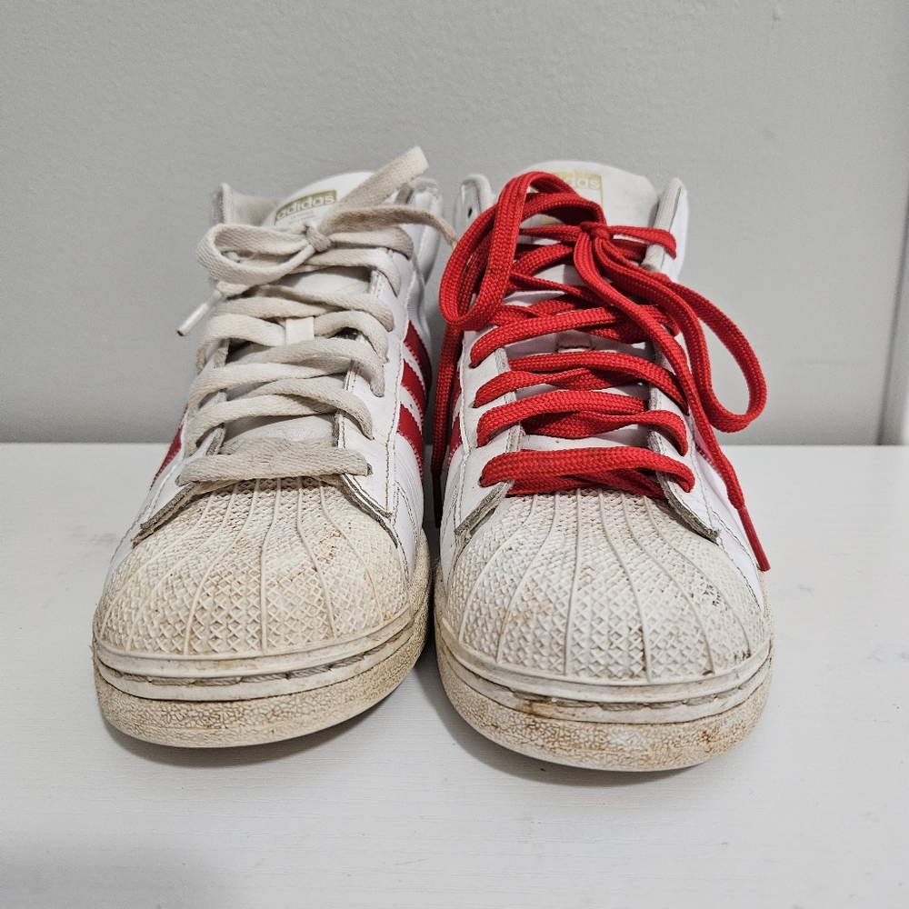 Adidas Men's Pro Model Shell Toe High Tops - Picture 6 of 9